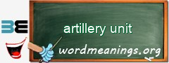 WordMeaning blackboard for artillery unit